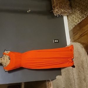 Spence, Size L, Orange Knit Maxi dress